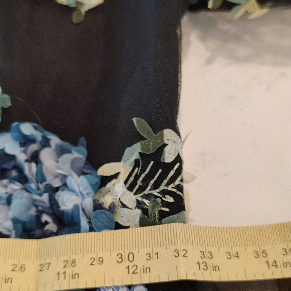 Dress the Population Black and Blue Floral Mini Dress - Picture 9 of 11